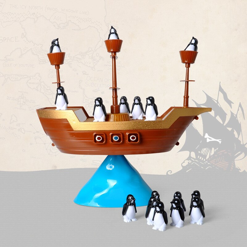 Pirate Boat Penguins Balancing Game