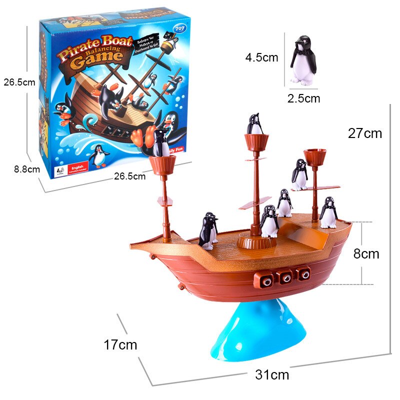 Pirate Boat Penguins Balancing Game