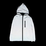 Waterproof Reflective Jacket Men Woman Hip Hop Punk Loose Hooded Cool Evening