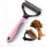 Dog Comb Cat Brush Professional Pet Deshedding Brush 2 Sided Dematting Rake Puppy Grooming