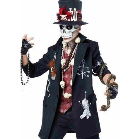 Voodoo Skull Dude Dead Top Hat Halloween Set California Anime Costumes