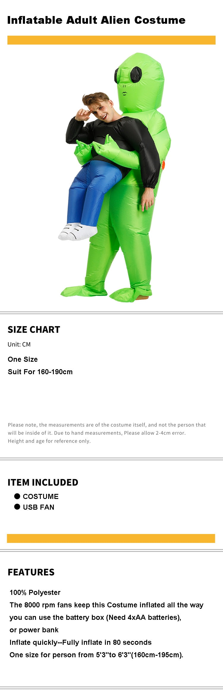 Green Alien Inflatable costume