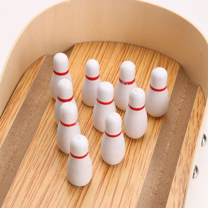 Child Toys Wooden Mini Desktop Bowling Game Toy