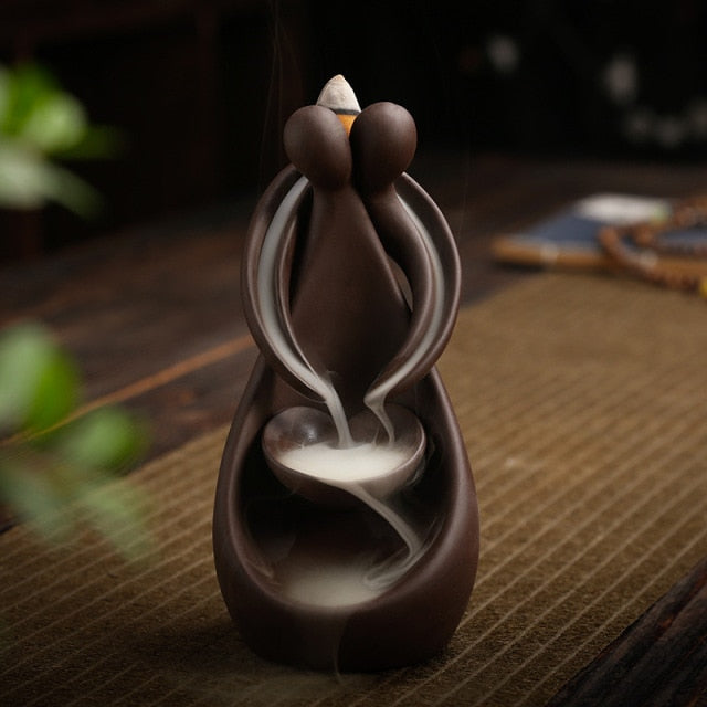 Waterfall Incense Burner Buddha Hand Censer Holder