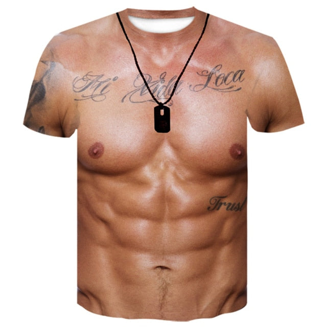 Body Building Muscle Tattoo T-shirt