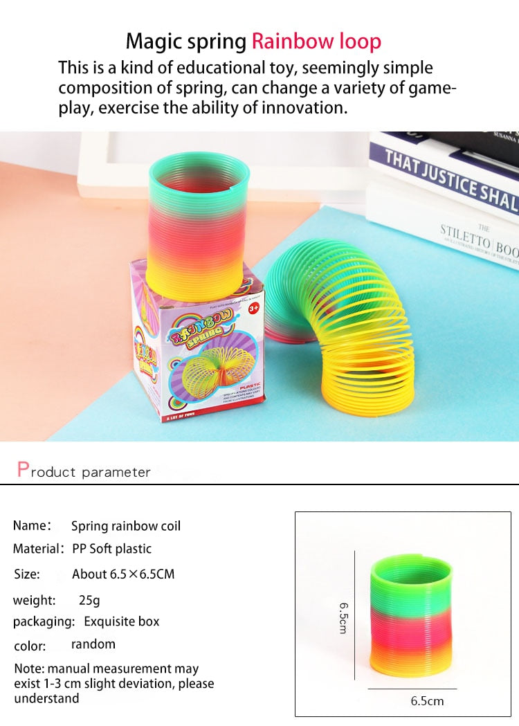 Rainbow Spring Coil Circle Toys