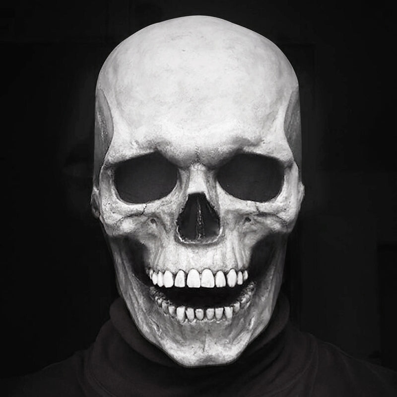 Halloween Movable Jaw Full Head Skull Mask