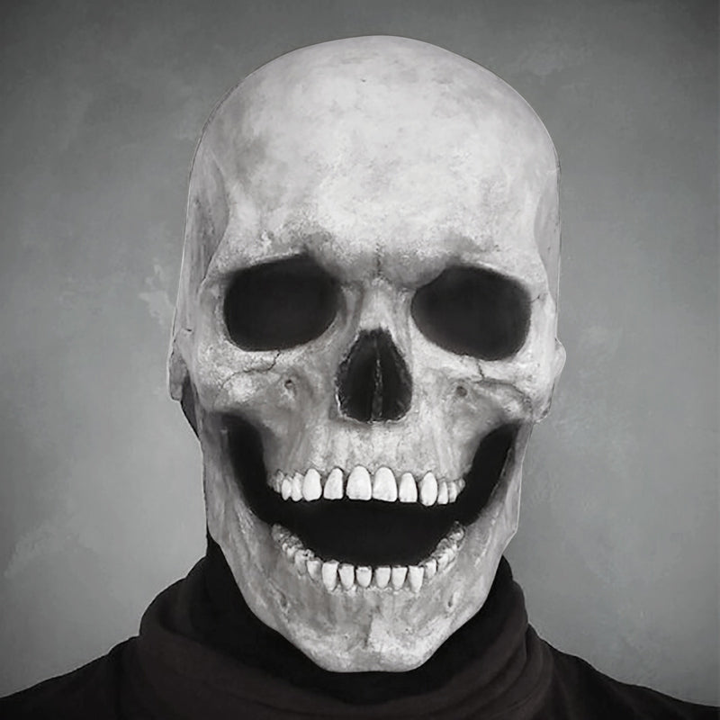 Halloween Movable Jaw Full Head Skull Mask