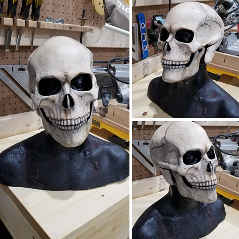 Halloween Movable Jaw Full Head Skull Mask