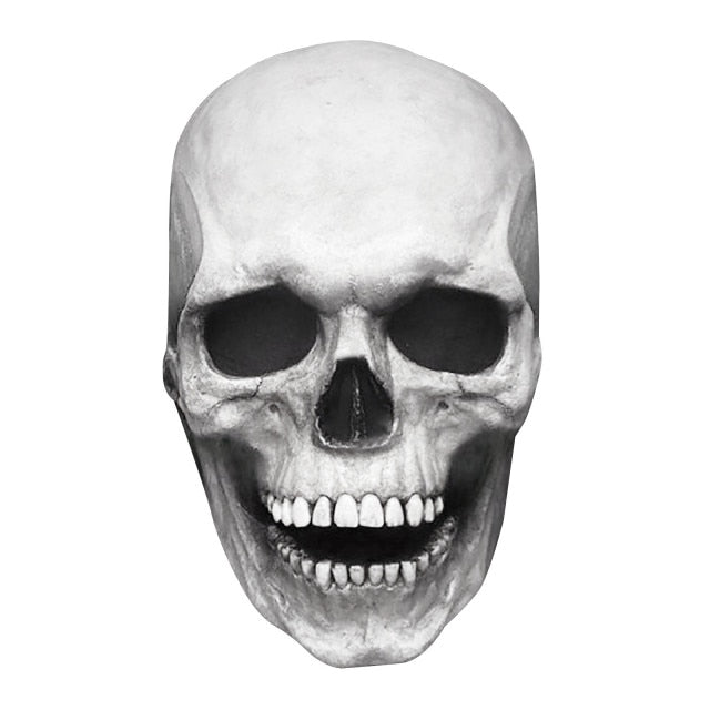 Halloween Movable Jaw Full Head Skull Mask