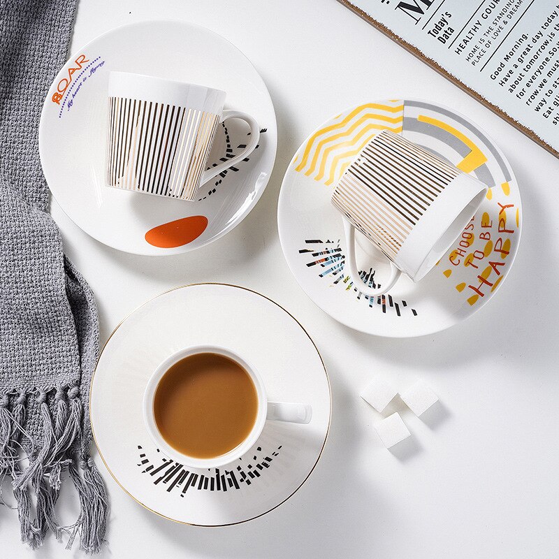 Mirror Reflection Coffee Cup & Plate