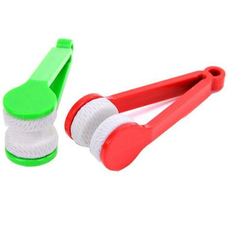 HOURONG 5Pc 7cm x 2cm x 2cm Home cleaning tools Brush cleaner New arrival microfiber brush plastic handle Eye glass cleaner