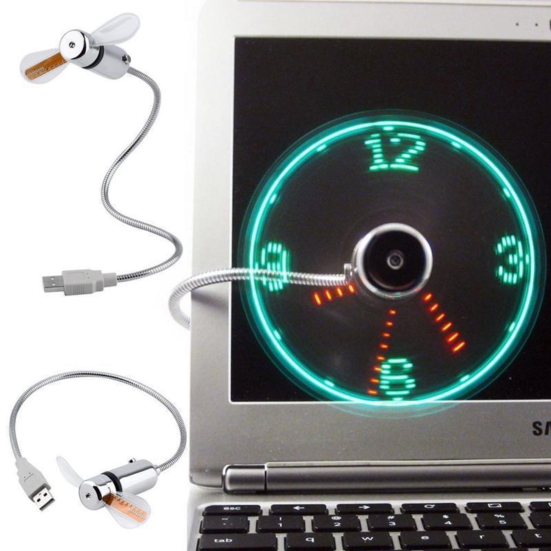 Mini USB Flexible Fan Clock