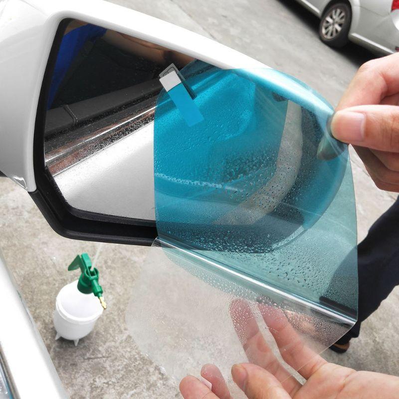 1 Pair Car Anti Water Mist Film Anti Fog Coating Rainproof Hydrophobic Rearview Mirror Protective Film