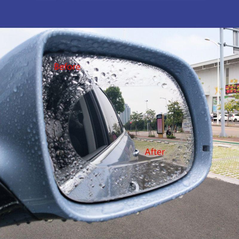 1 Pair Car Anti Water Mist Film Anti Fog Coating Rainproof Hydrophobic Rearview Mirror Protective Film