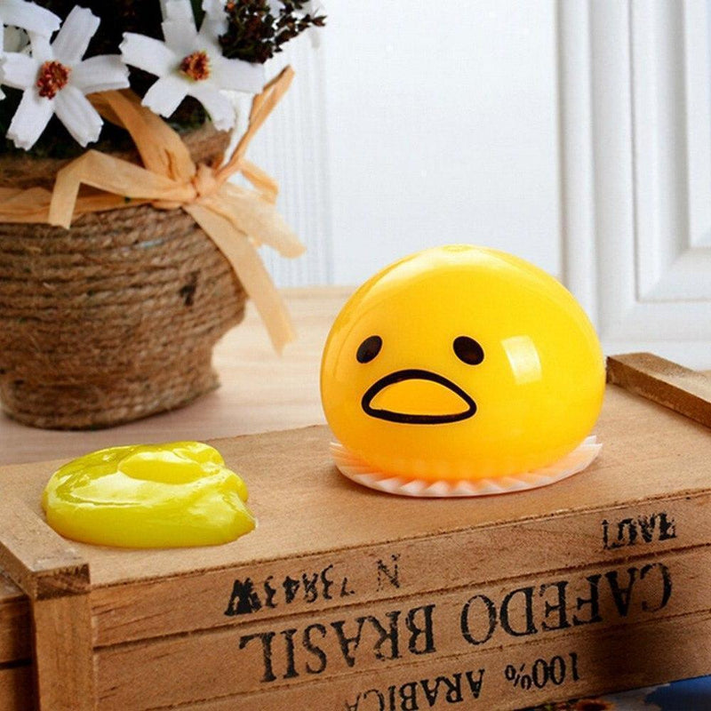 Cute Yellow Round Sucking Vomiting  toy