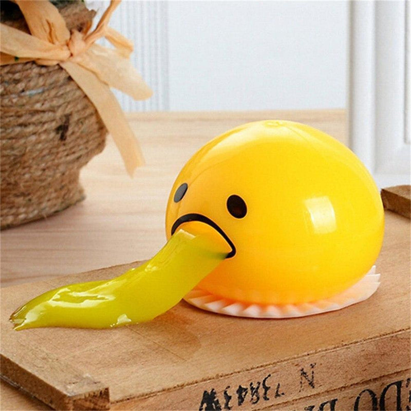 Cute Yellow Round Sucking Vomiting  toy