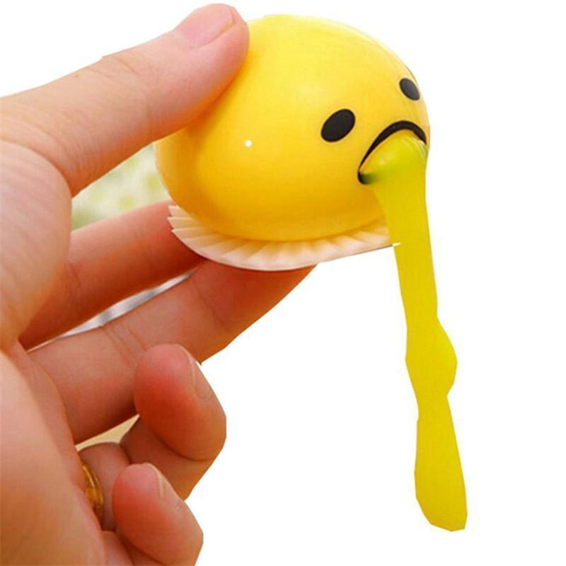 Cute Yellow Round Sucking Vomiting  toy