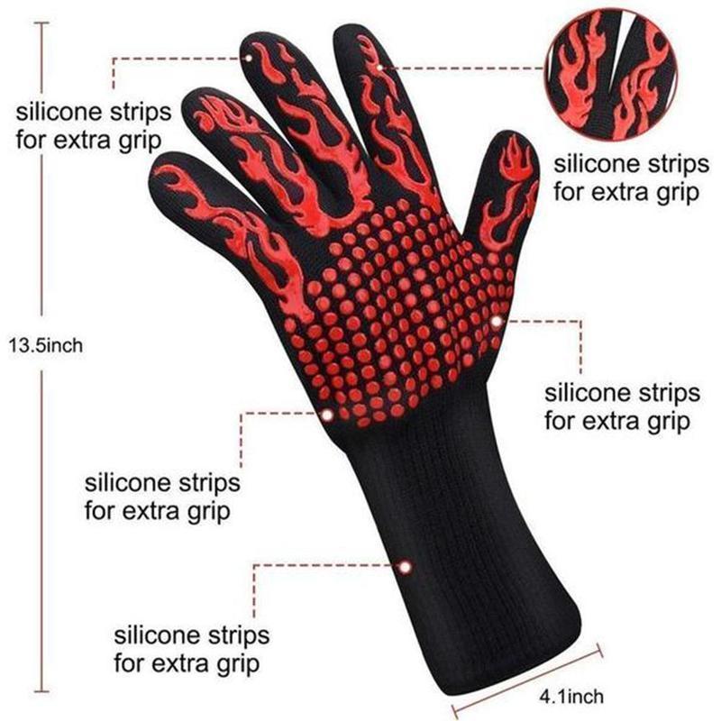 932℉(500℃) Extreme Heat Resistant BBQ Fireproof Gloves