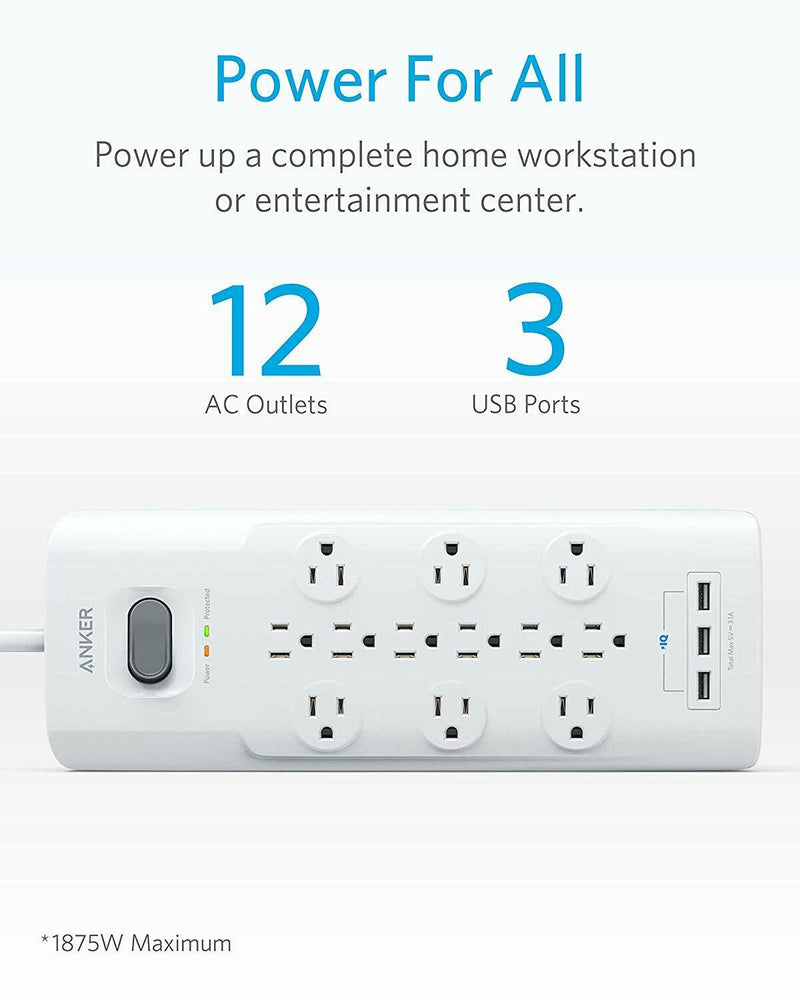 Anker 12 Outlets & 3 USB Ports