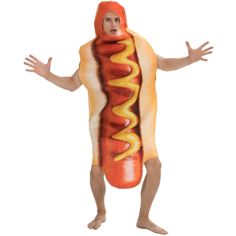 Unisex Adult Hot Dog Costume Halloween Cosplay