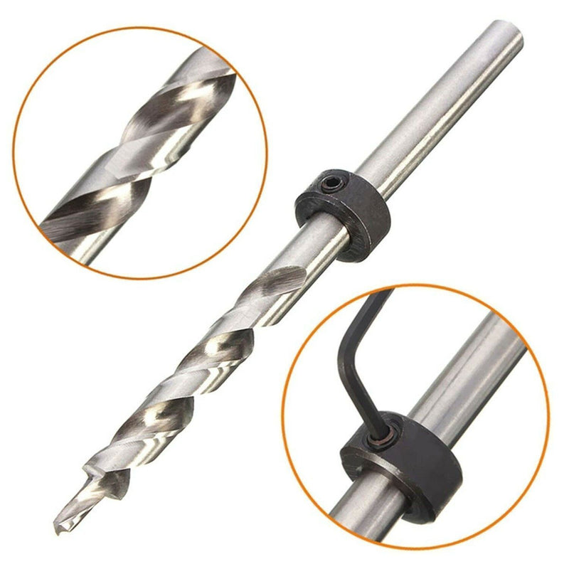 OCGIG 3/8"(9.5mm) HSS Twist Step Drill Bit with Depth Stop Collar for Kreg Po