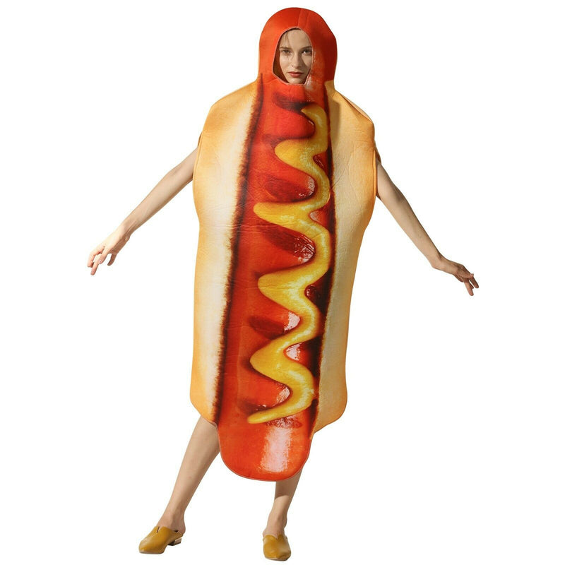 Unisex Adult Hot Dog Costume Halloween Cosplay