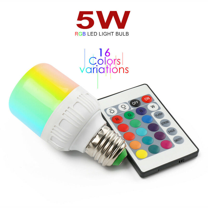 E27 LED Light Bulb Lamp 5W RGB