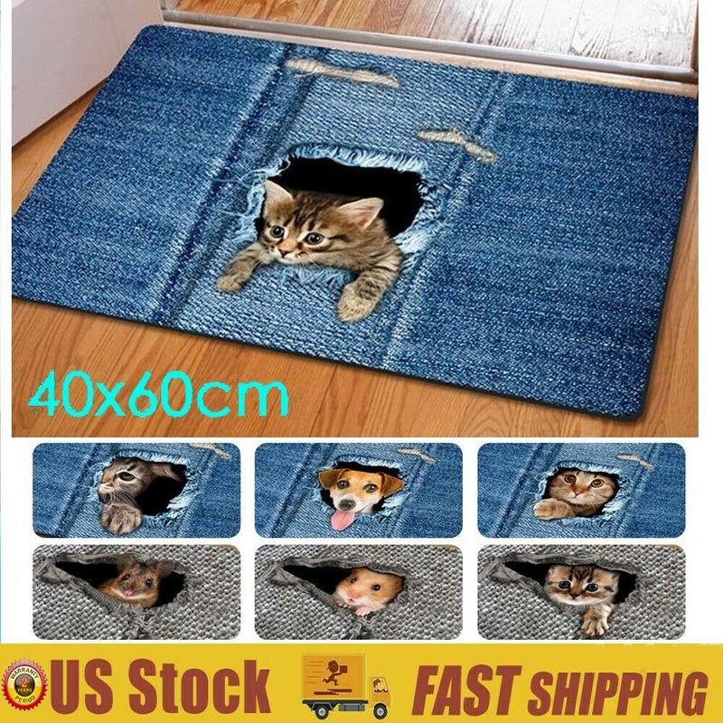 Cat  Print  Doormat