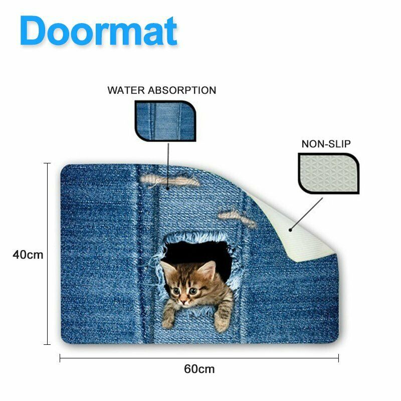 Cat  Print  Doormat