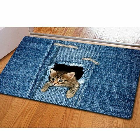 Cat  Print  Doormat