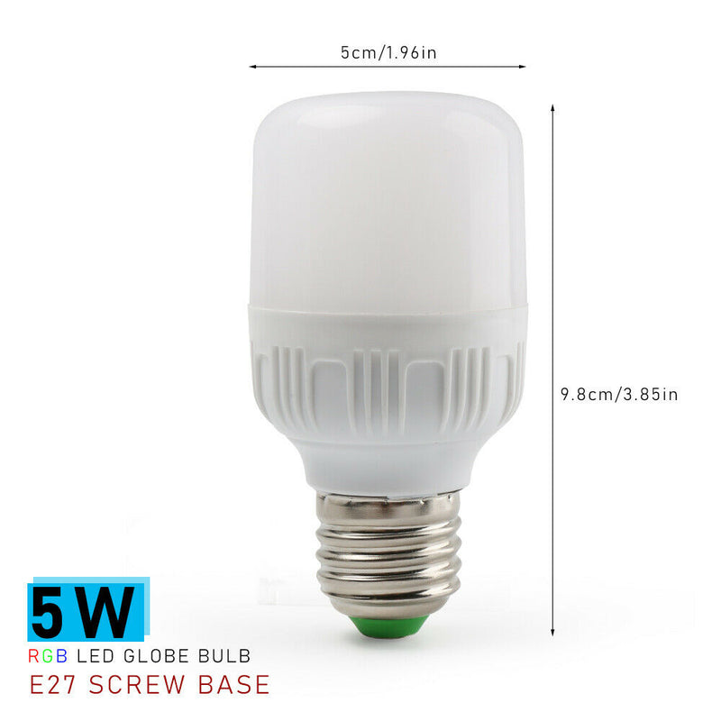 E27 LED Light Bulb Lamp 5W RGB